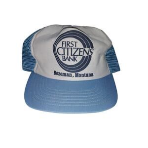 V13-Vintage 1980s First Citizens Bank Trucker Mesh Snapback